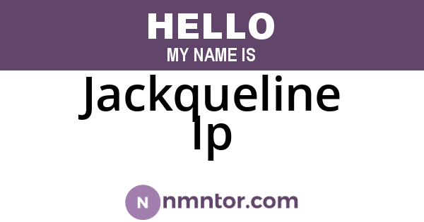 Jackqueline Ip