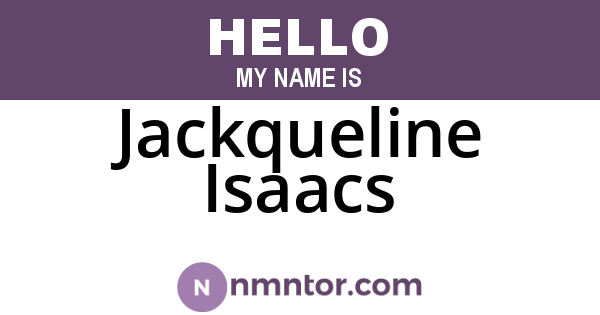 Jackqueline Isaacs