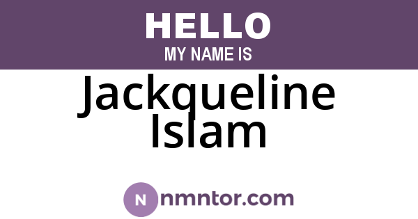 Jackqueline Islam