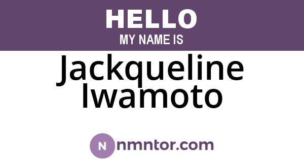 Jackqueline Iwamoto