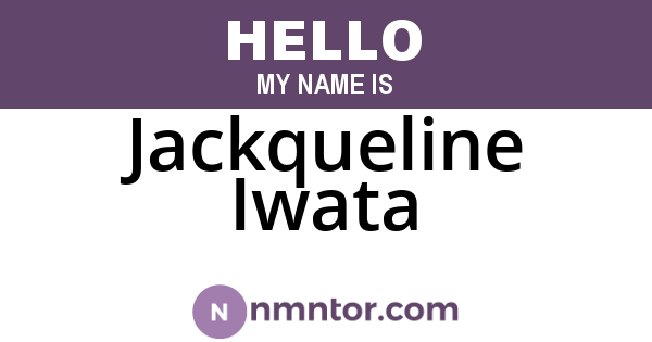 Jackqueline Iwata