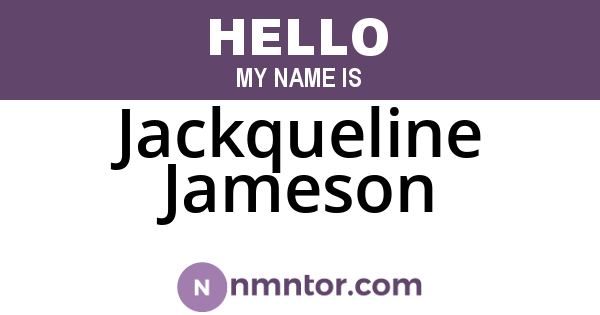 Jackqueline Jameson