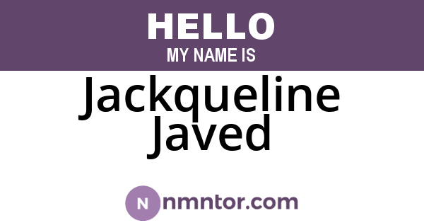 Jackqueline Javed