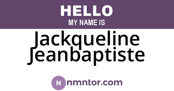 Jackqueline Jeanbaptiste