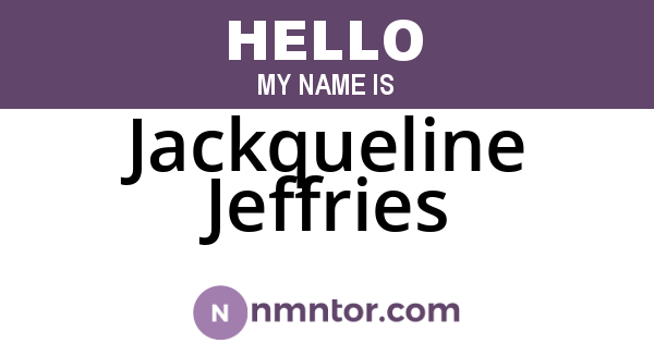 Jackqueline Jeffries