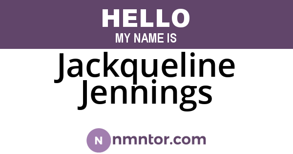 Jackqueline Jennings