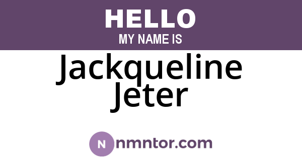 Jackqueline Jeter