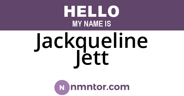 Jackqueline Jett