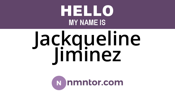 Jackqueline Jiminez