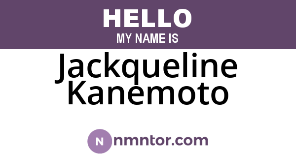 Jackqueline Kanemoto