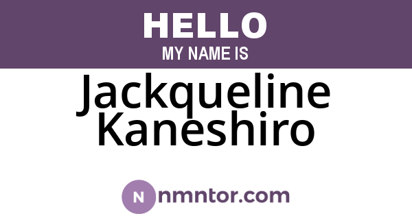 Jackqueline Kaneshiro