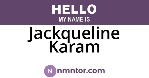 Jackqueline Karam
