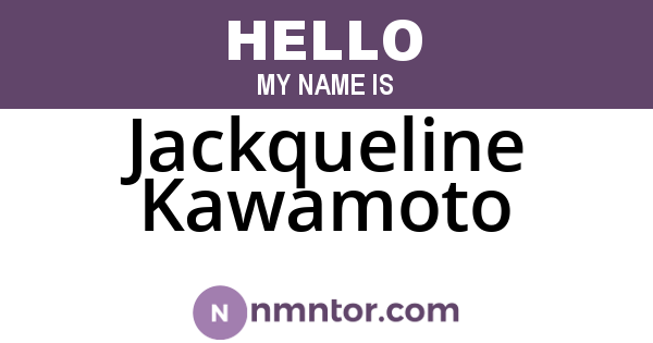 Jackqueline Kawamoto