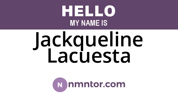 Jackqueline Lacuesta