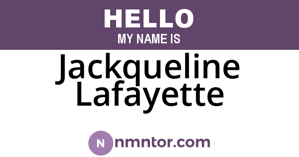 Jackqueline Lafayette