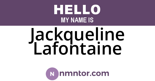 Jackqueline Lafontaine