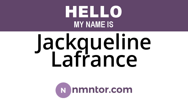 Jackqueline Lafrance