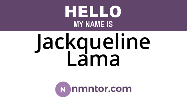 Jackqueline Lama