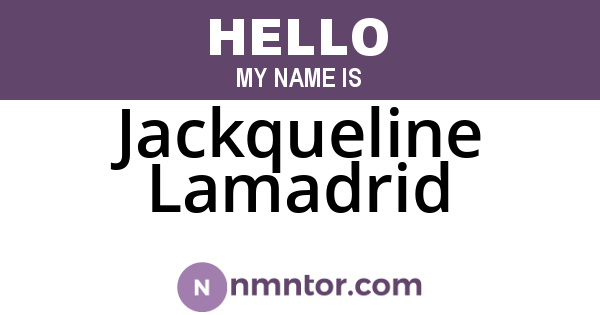 Jackqueline Lamadrid