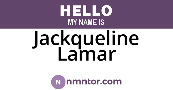 Jackqueline Lamar