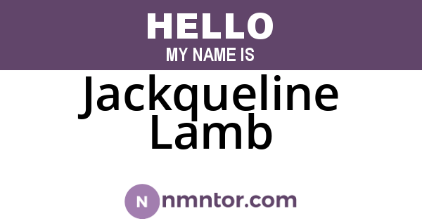 Jackqueline Lamb