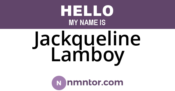 Jackqueline Lamboy
