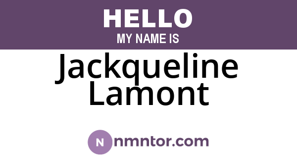 Jackqueline Lamont