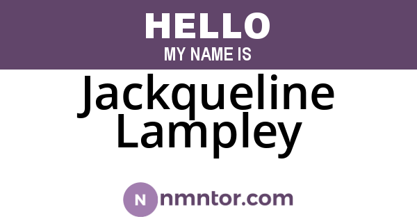 Jackqueline Lampley