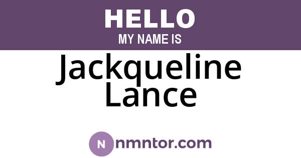 Jackqueline Lance