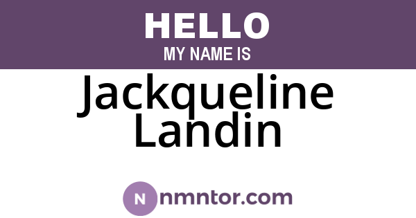 Jackqueline Landin