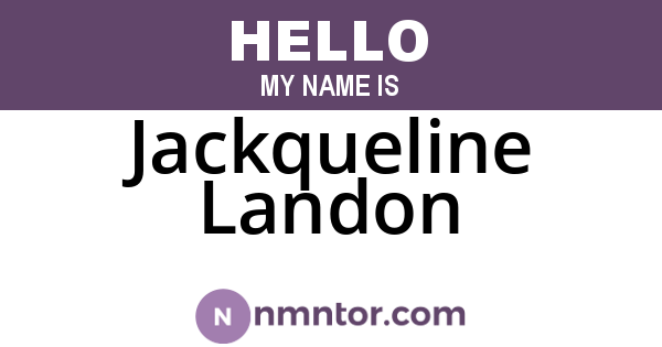 Jackqueline Landon