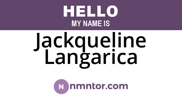 Jackqueline Langarica