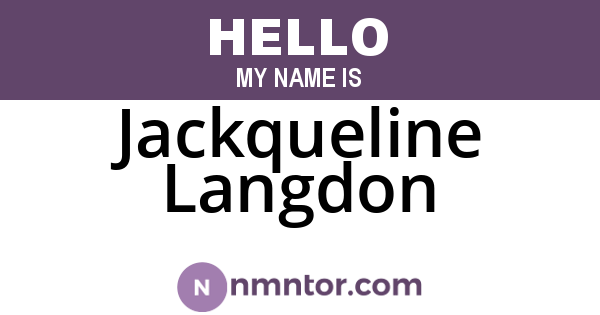 Jackqueline Langdon