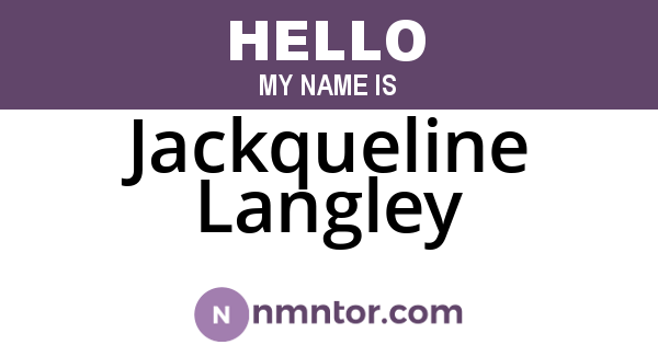Jackqueline Langley
