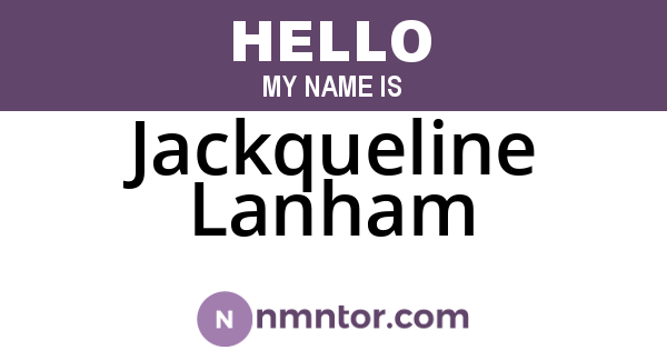 Jackqueline Lanham