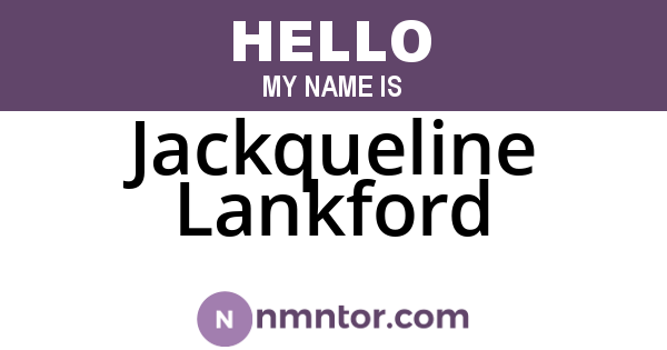 Jackqueline Lankford