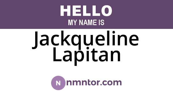 Jackqueline Lapitan