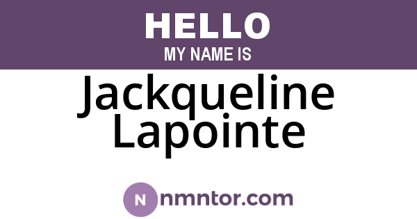 Jackqueline Lapointe