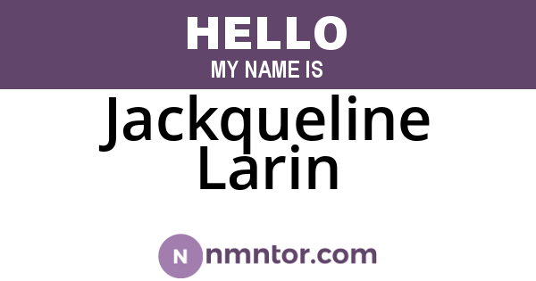 Jackqueline Larin