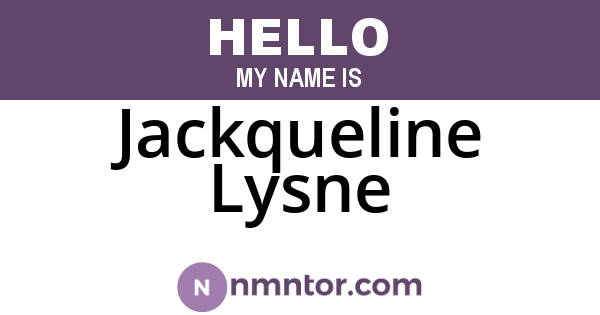 Jackqueline Lysne