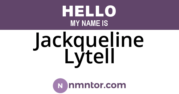 Jackqueline Lytell