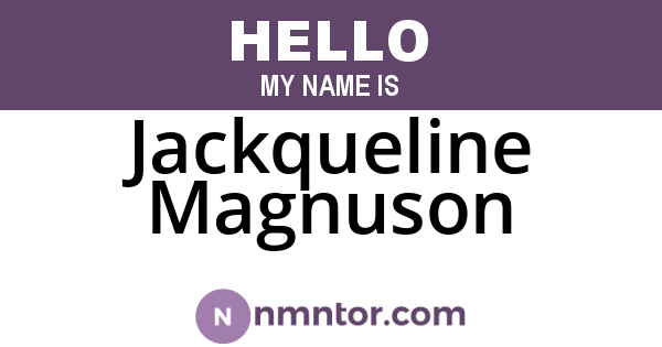 Jackqueline Magnuson