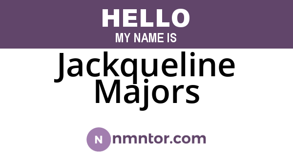 Jackqueline Majors
