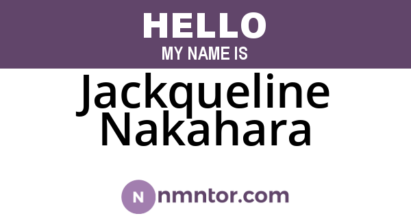 Jackqueline Nakahara
