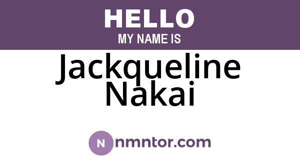 Jackqueline Nakai