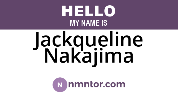 Jackqueline Nakajima