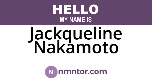 Jackqueline Nakamoto