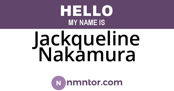 Jackqueline Nakamura