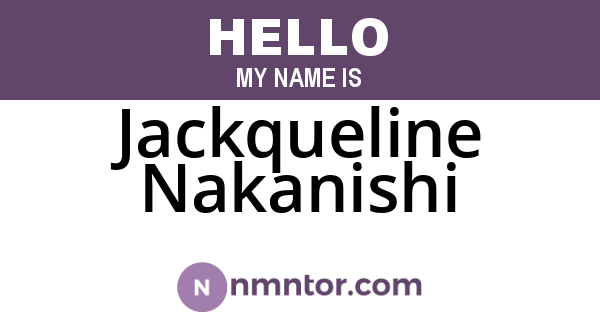 Jackqueline Nakanishi