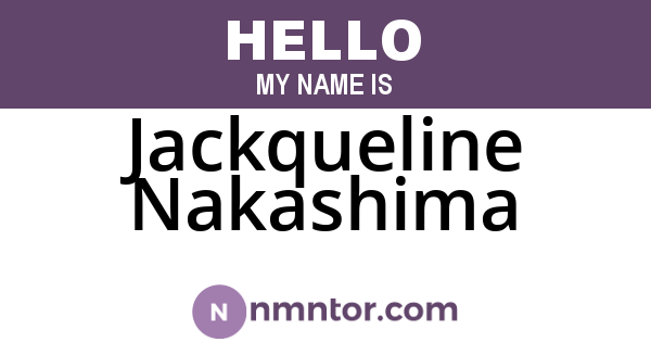 Jackqueline Nakashima
